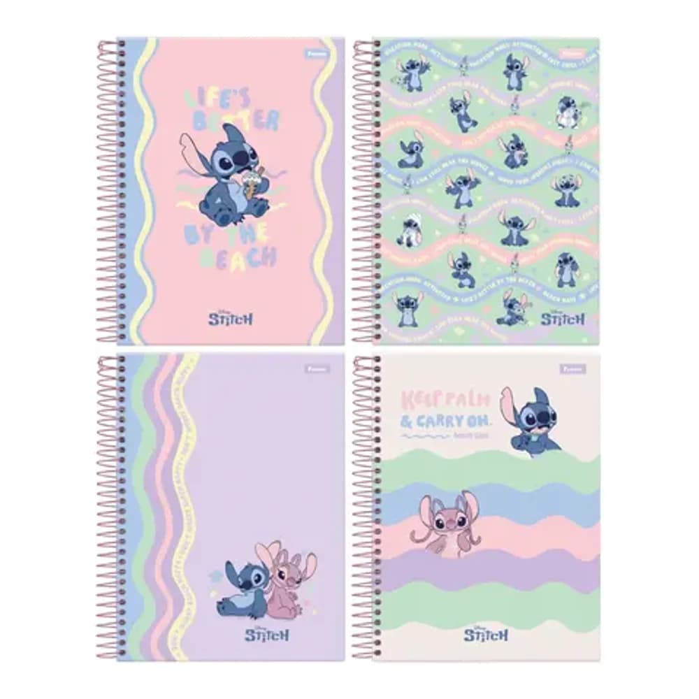 CADERNO 10 MATERIAS  STITCH TEEN FORONI