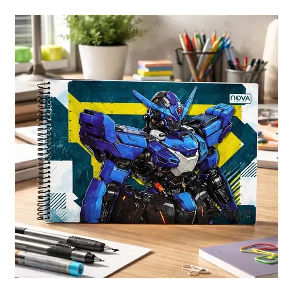 CADERNO DESENHO CYBER 80FLS NOVA