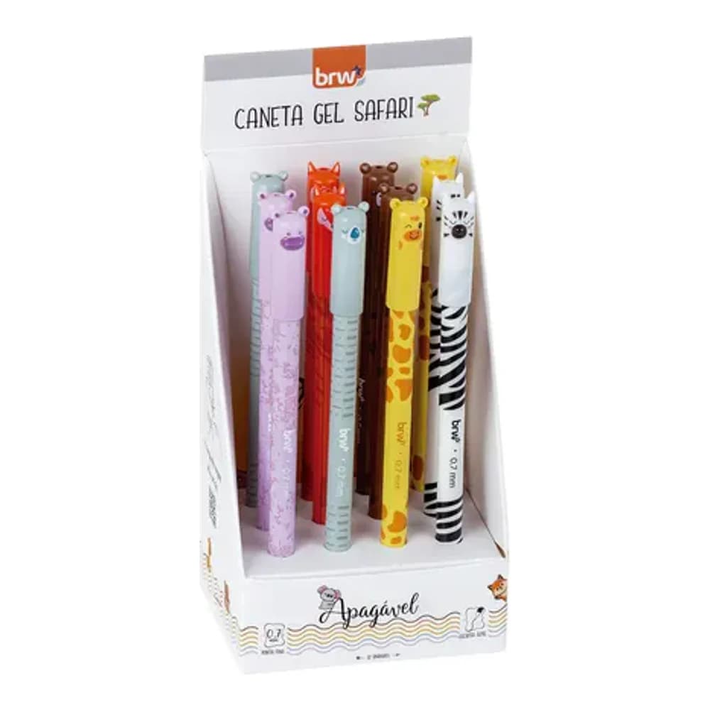 CANETA ESF.0.7MM DIVERT GEL APAGAVEL SAFARI BRW