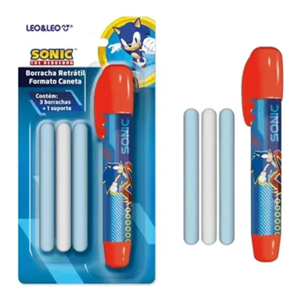 BORRACHA RETRATIL FORMATO CANETA SONIC