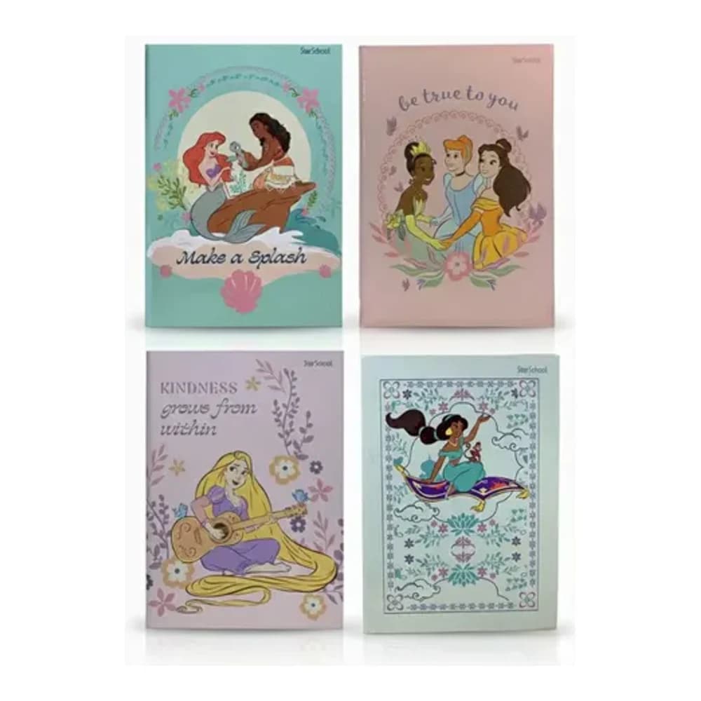 CADERNO COSTURADO STARSCHOOL PRINCESA ARCOM