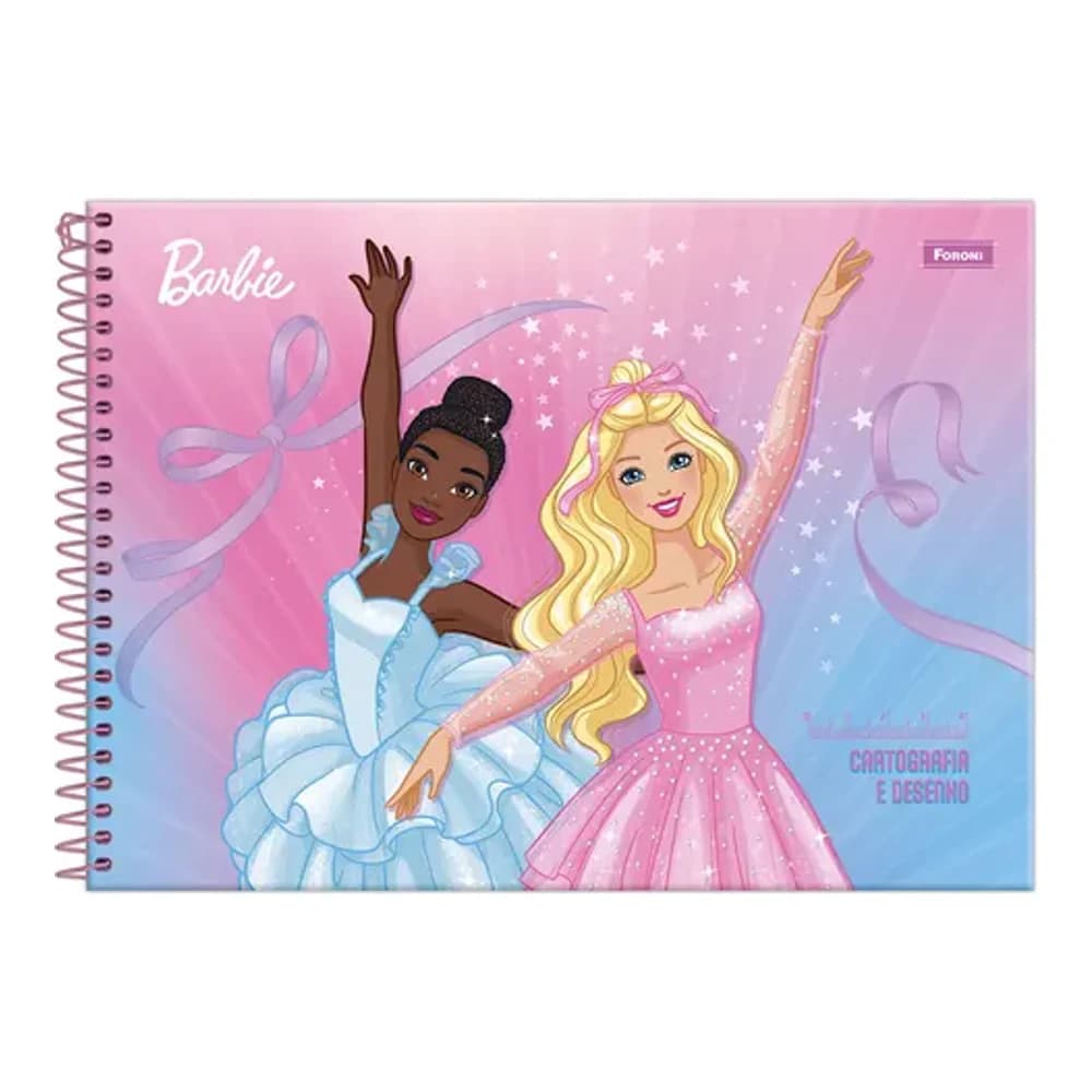 CADERNO DESENHO BARBIE FORONI