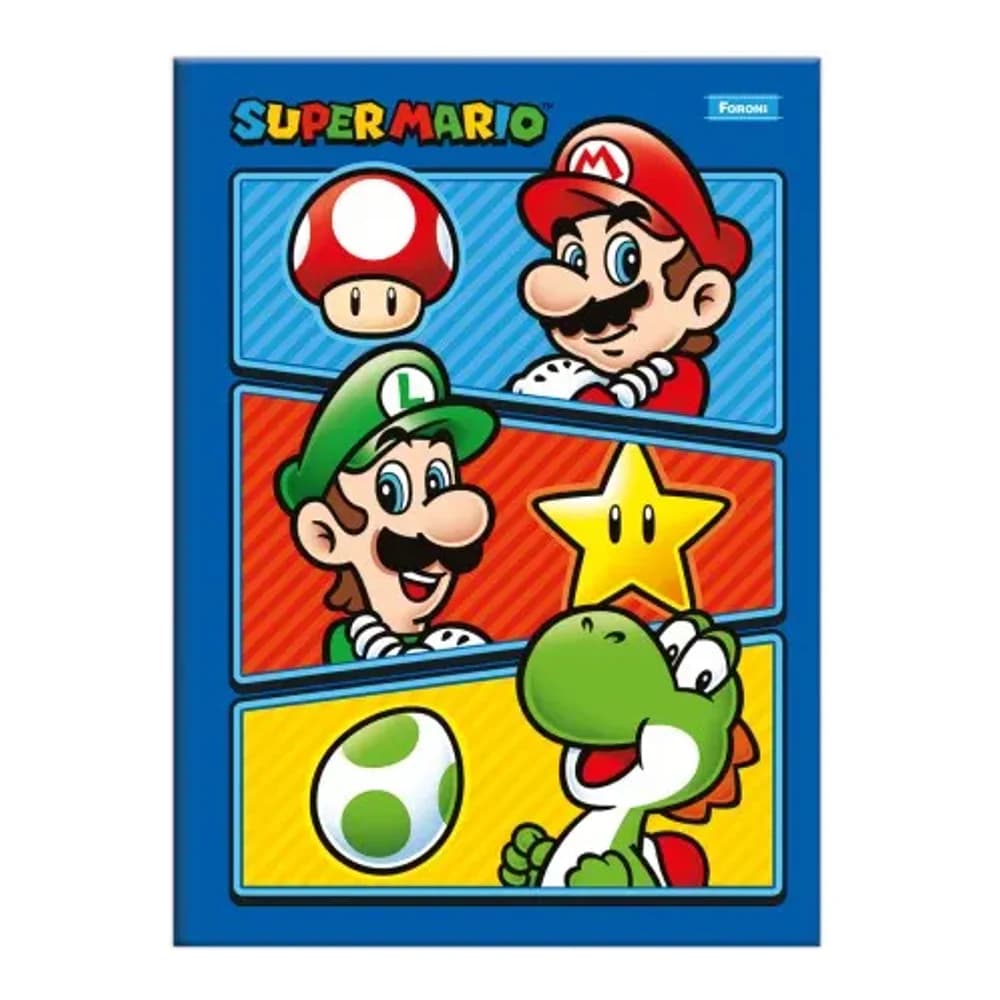 CADERNO BROCHURA SUPER MARIOS BROS FORONI