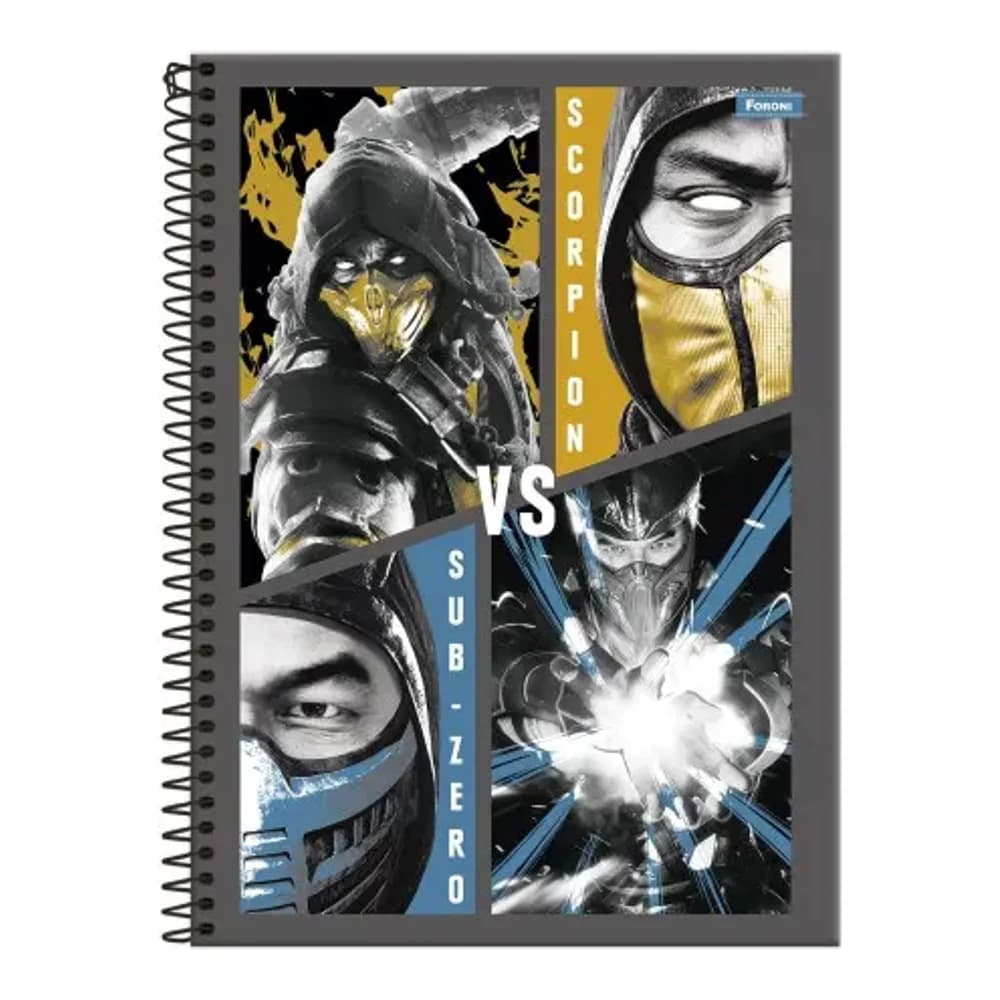 CADERNO 10 MATERIAS MORTAL KOMBAT FORONI