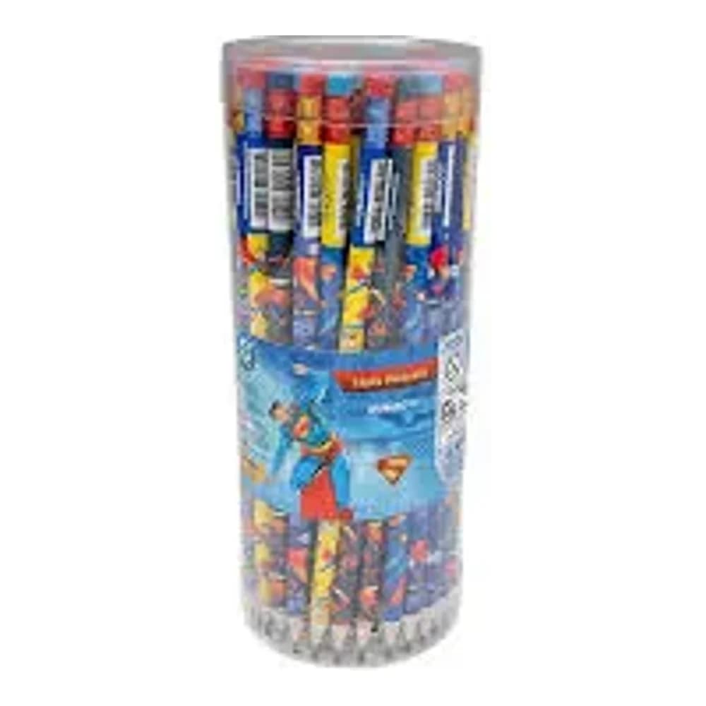 LAPIS HB COM BORRACHA SUPERMAN