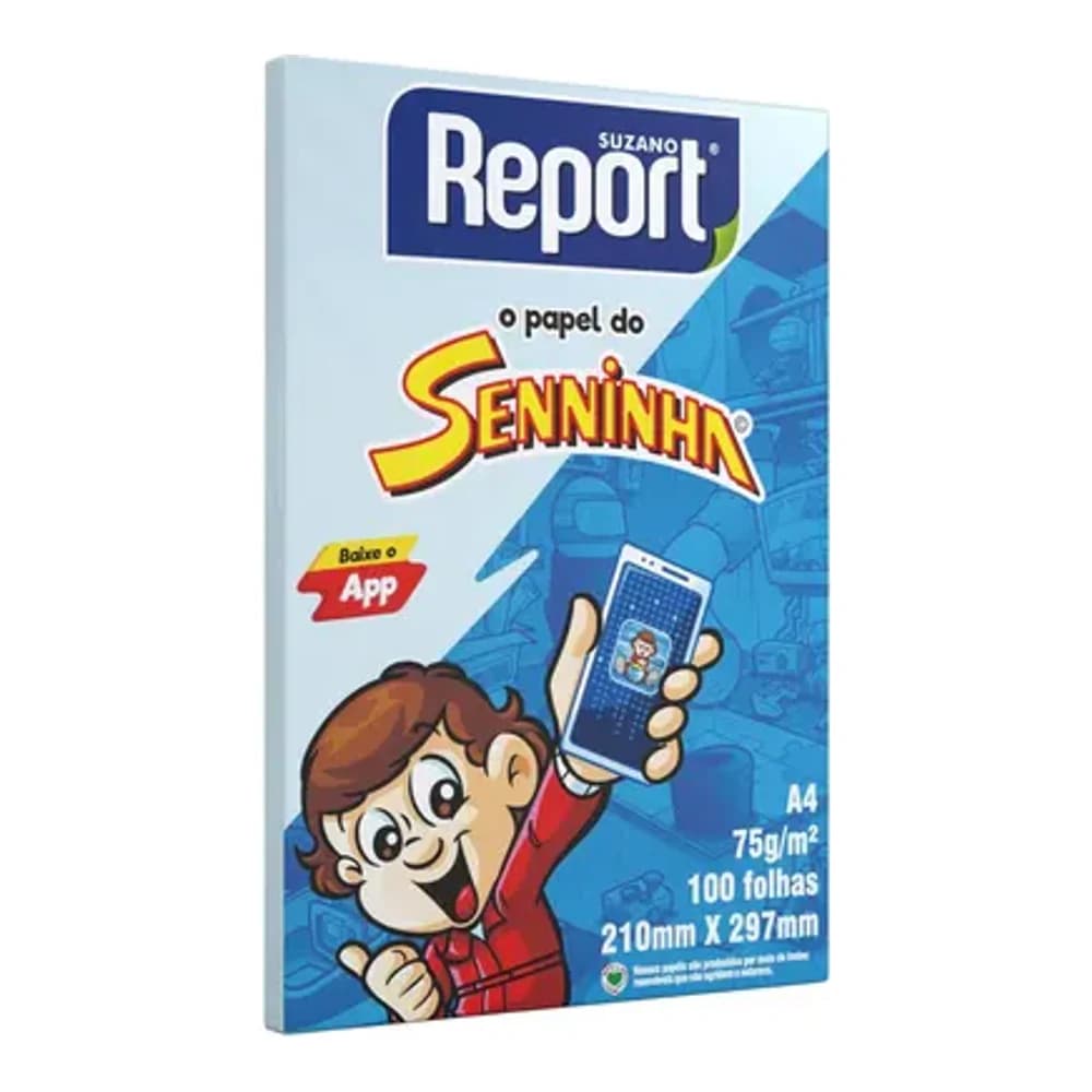PAPEL SULFITE A4 75g REPORT AZUL 100fls