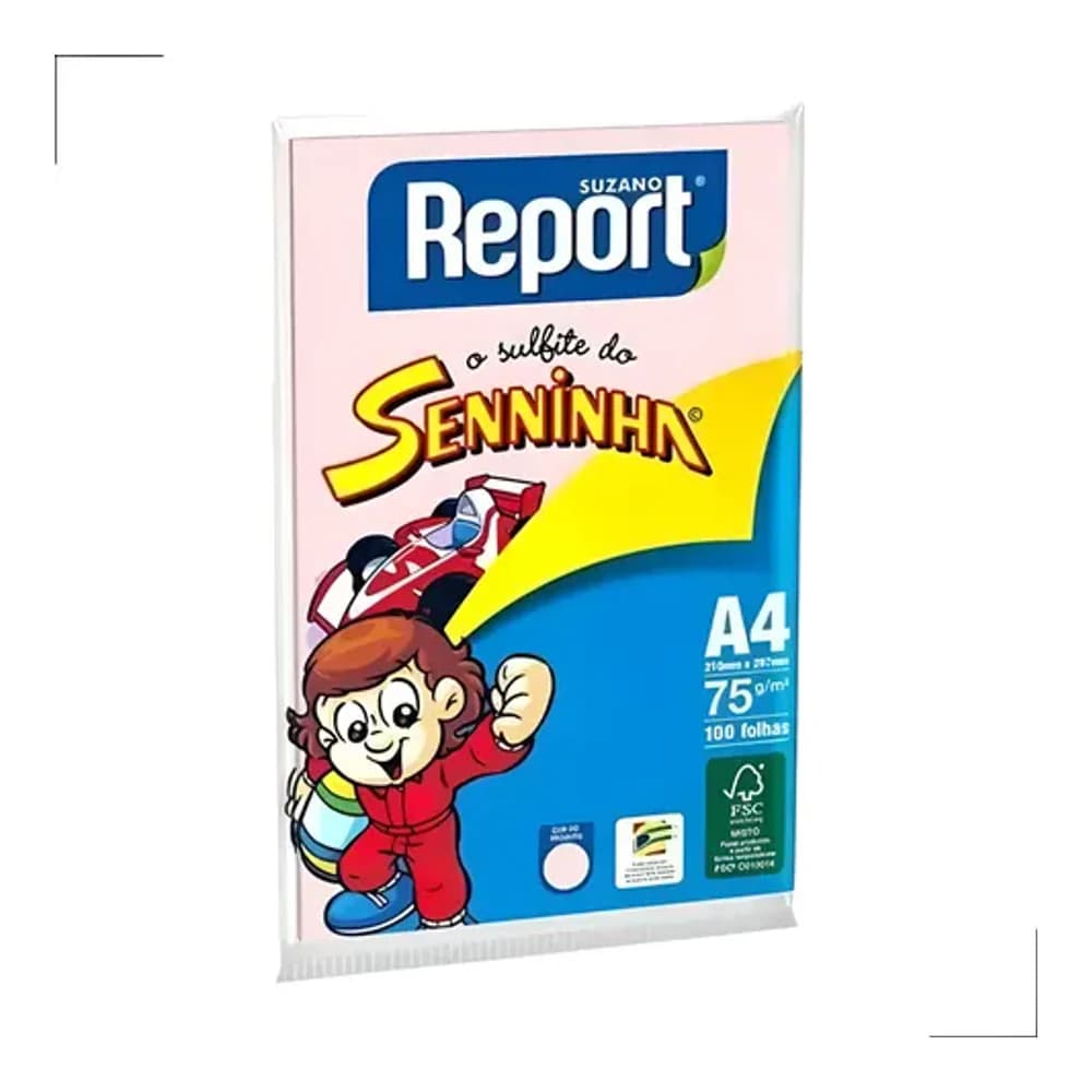 PAPEL SULFITE A4 75g REPORT ROSA 100fls