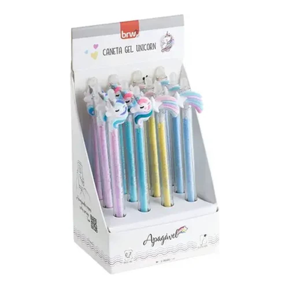 CANETA ESF.0.7MM DIVERT GEL APAGAVEL UNICORNIO BRW