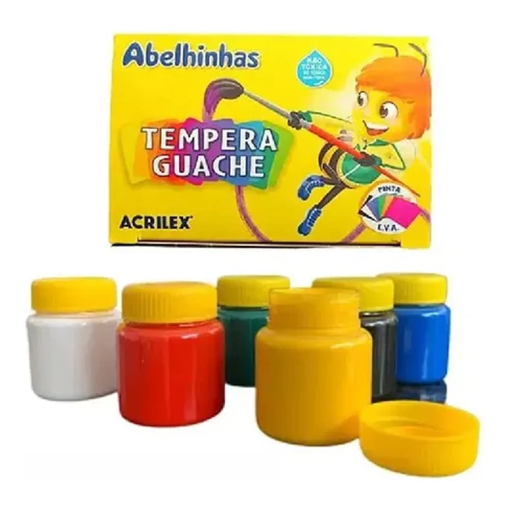TINTA GUACHE 15ml 6 CORES