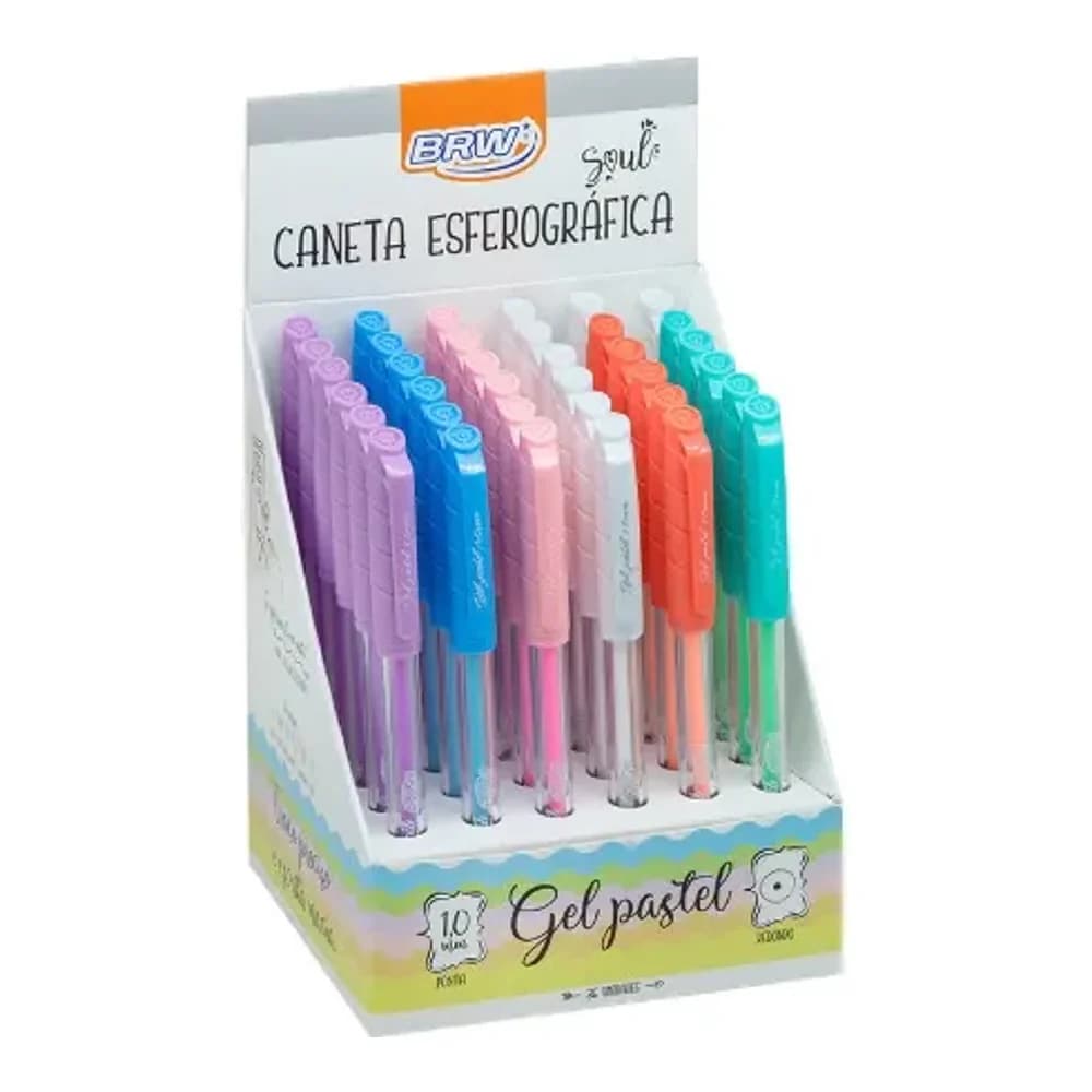 CANETA ESFEROGRÁFICA GEL 1.0MM - PASTEL