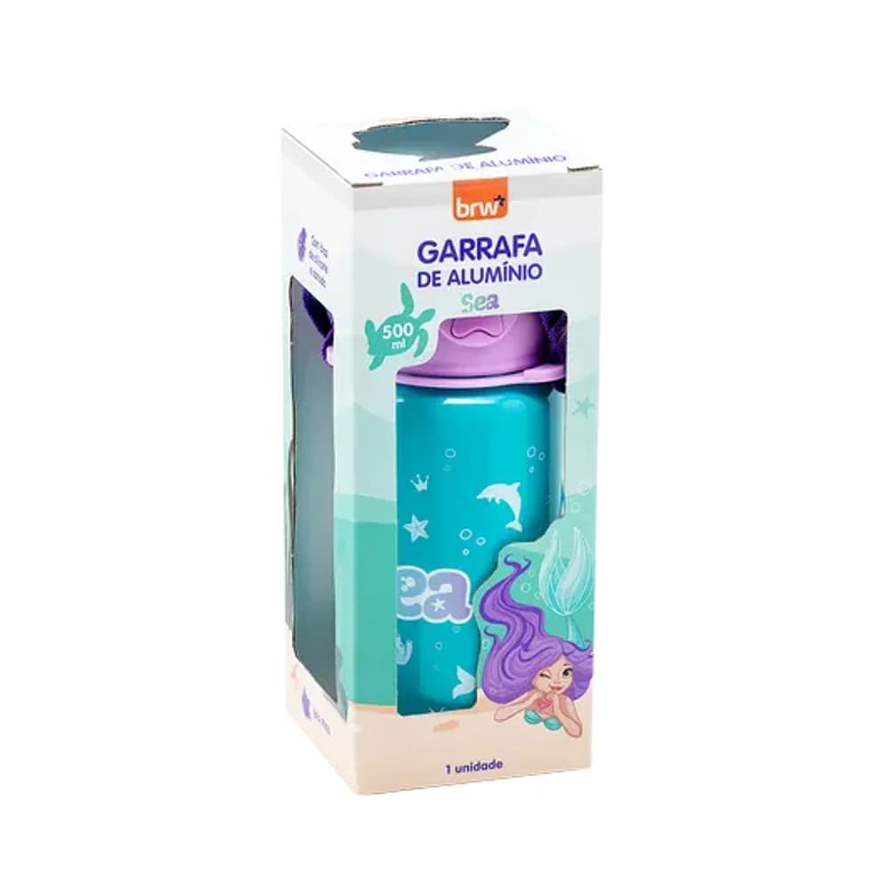 GARRAFA METÁLICA ESTAMPADA - SEA - 500ML