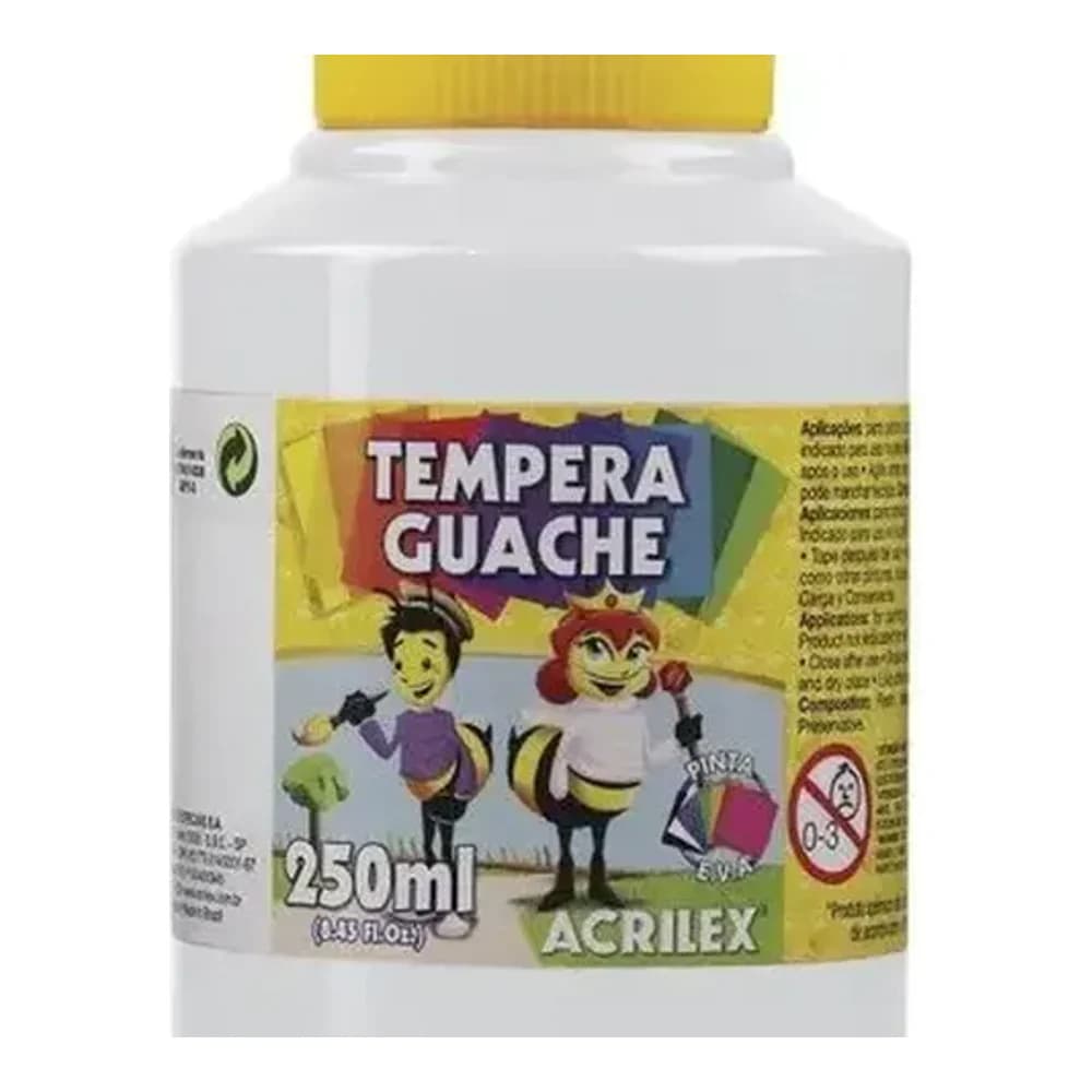 TINTA GUACHE 250ml BRANCO