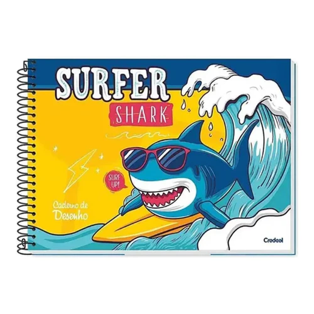 CAD. DESENHO UNIV. C/D 80 FLS - SHARKINHOS