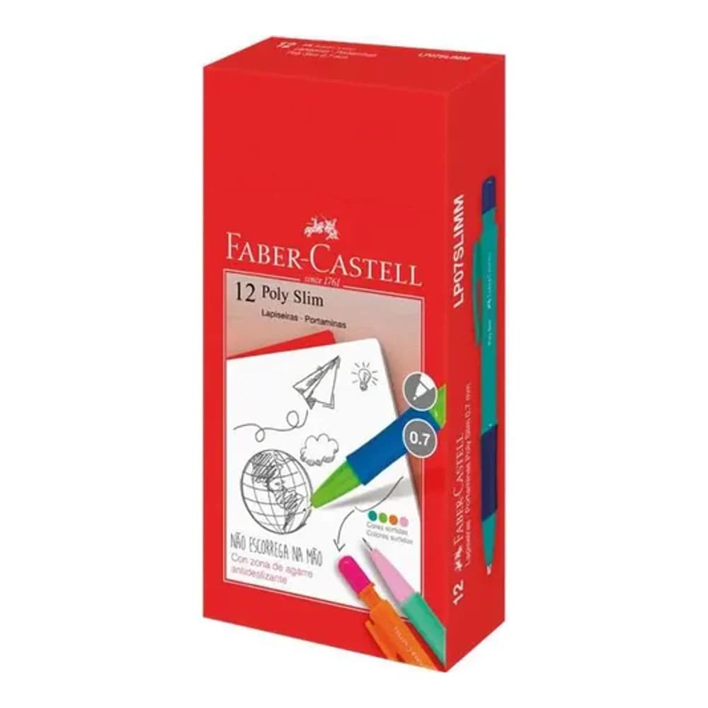 LAPISEIRA 0.7MM POLLY SLIM OFICCE FABER CASTEL PRETO - Unidade: UN