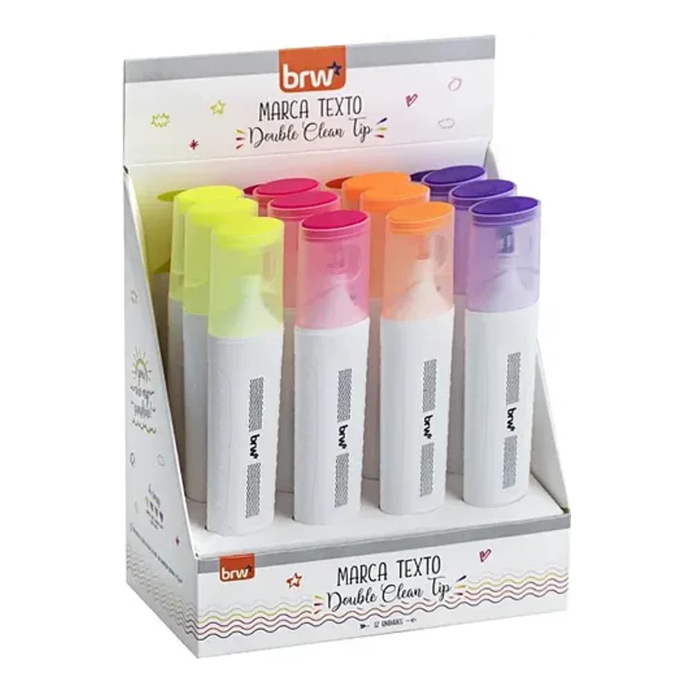 MARCA TEXTO PONTA DUPLA CLEAN TIP- DISPLAY
