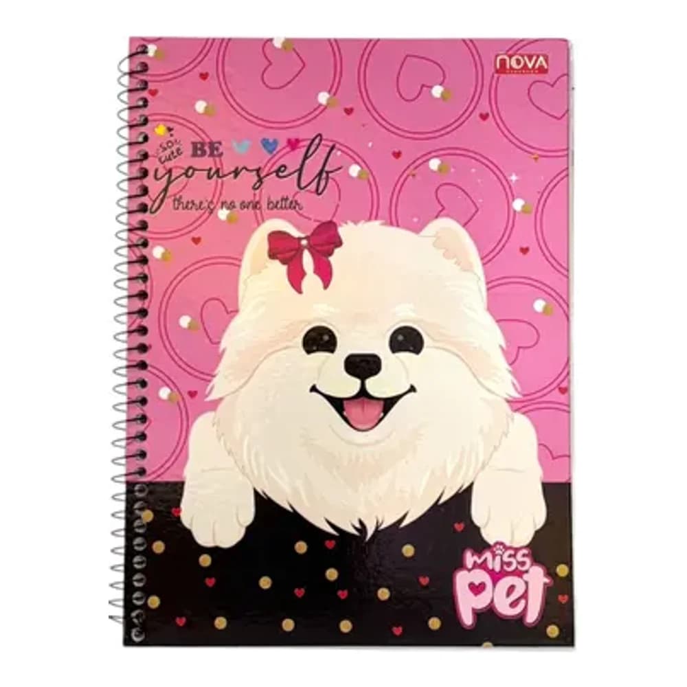 CADERNO MISS PET NOVA MINIMO 80 FOLHAS