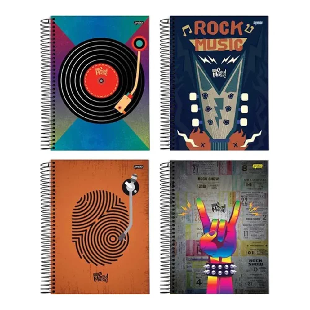 CADERNO SOUL MUSIC 160 FLS