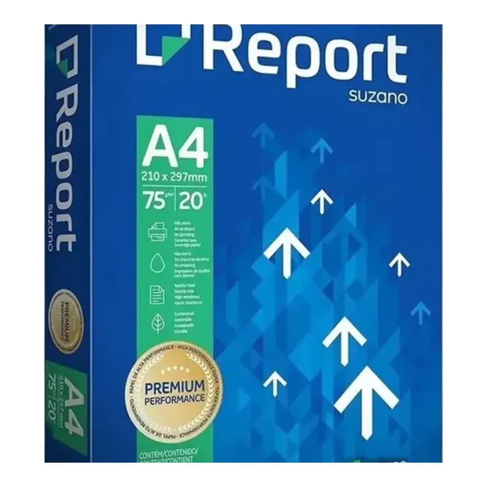 PAPEL SULFITE A4 75g REPORT 500fls