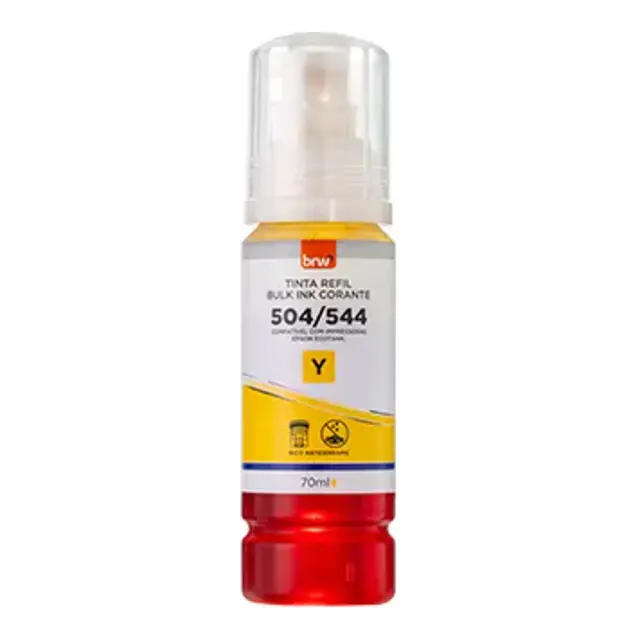 TINTA REFIL CORANTE 544 YELLOW P/ EPSON 70ml - CX C/ 1UN
