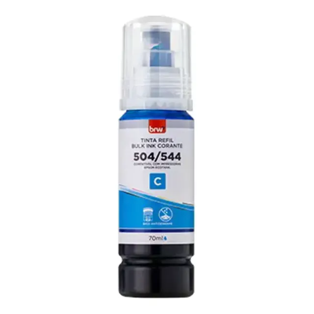 TINTA REFIL CORANTE 544 CIANO P/ EPSON 70ml - CX C/ 1UN