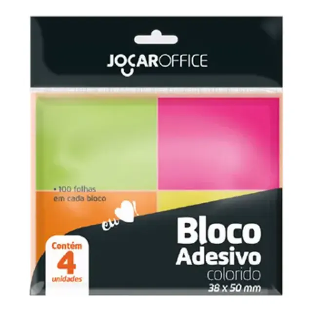 BLOCO DE POST IT COR NEON