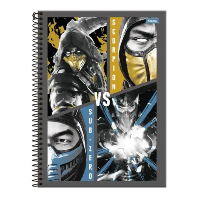 CADERNO 10 MATERIAS MORTAL KOMBAT FORONI