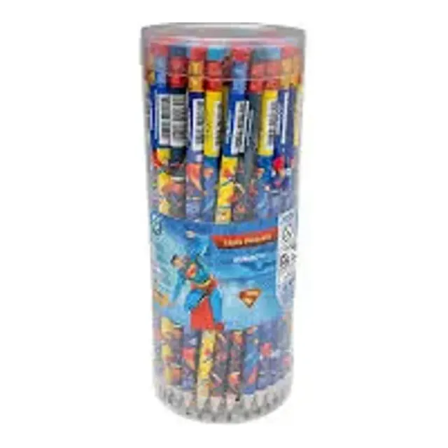LAPIS HB COM BORRACHA SUPERMAN