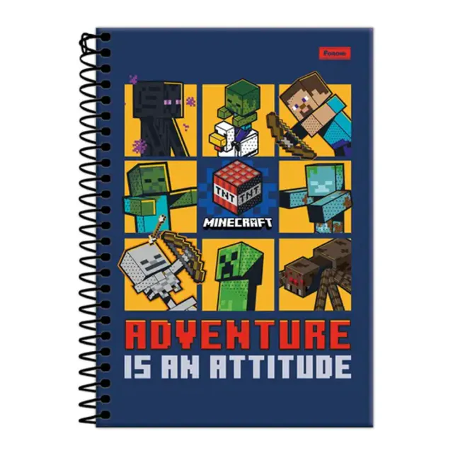 CADERNO 10 MATERIAS  MINECRAFT FORONI