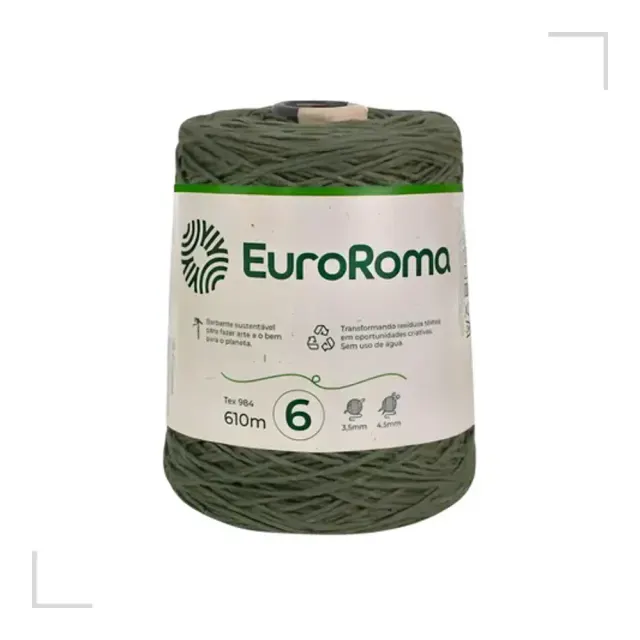 BARBANTE ROLO 610M VERDE MILITAR EUROFIOS