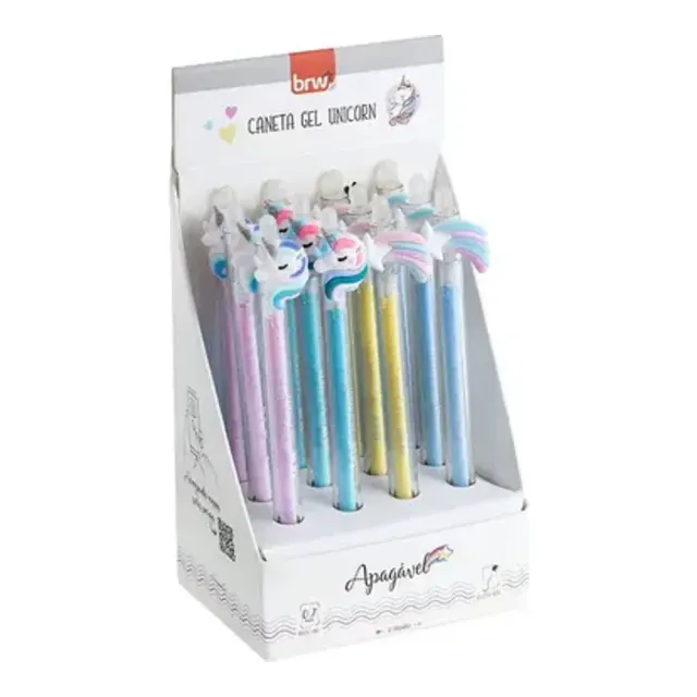 CANETA ESF.0.7MM DIVERT GEL APAGAVEL UNICORNIO BRW