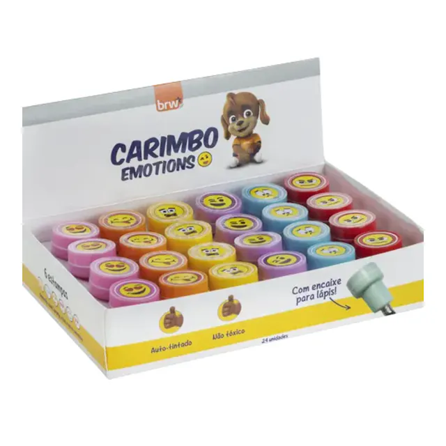 CARIMBO PLÁSTICO INFANTIL - EMOTIONS