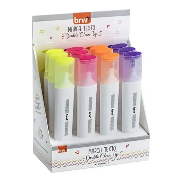 MARCA TEXTO PONTA DUPLA CLEAN TIP- DISPLAY
