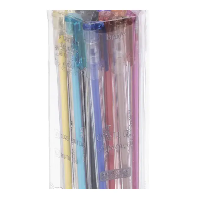 CANETA ESFEROGRÁFICA DIVERT GEL APAG 0.7MM - COLORS - POTE C/ 12UN