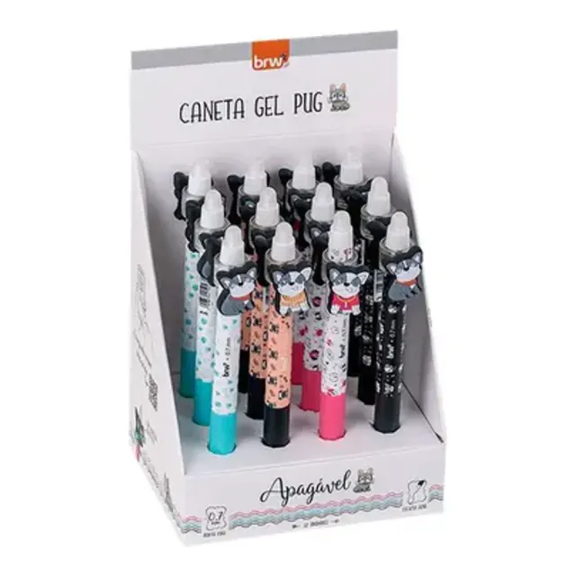 CANETA ESF.0.7MM DIVERT GEL APAGAVEL PAWS BRW